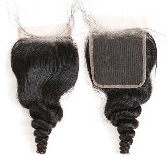4x4 Transparent Loose Wave Closure